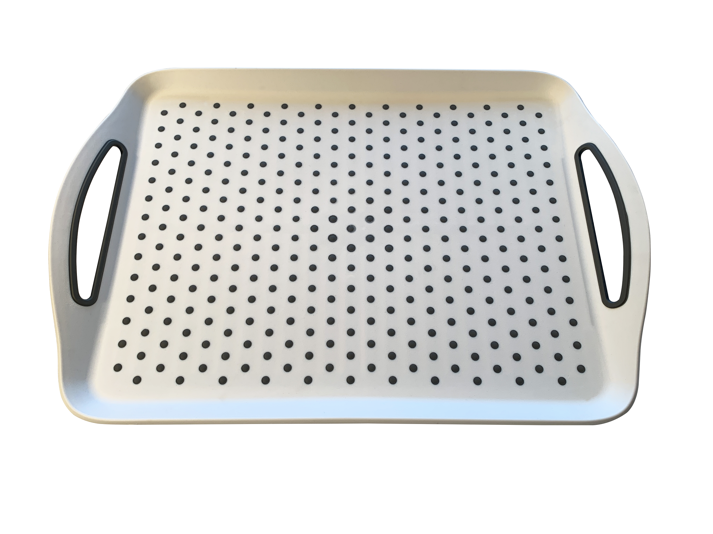 Plastic Serving Tray – Non Slip – White